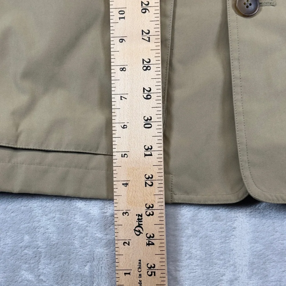 TravelSmith Safari Travel Blazer Sport Coat Large Khaki Tan Multi Pocket Lined